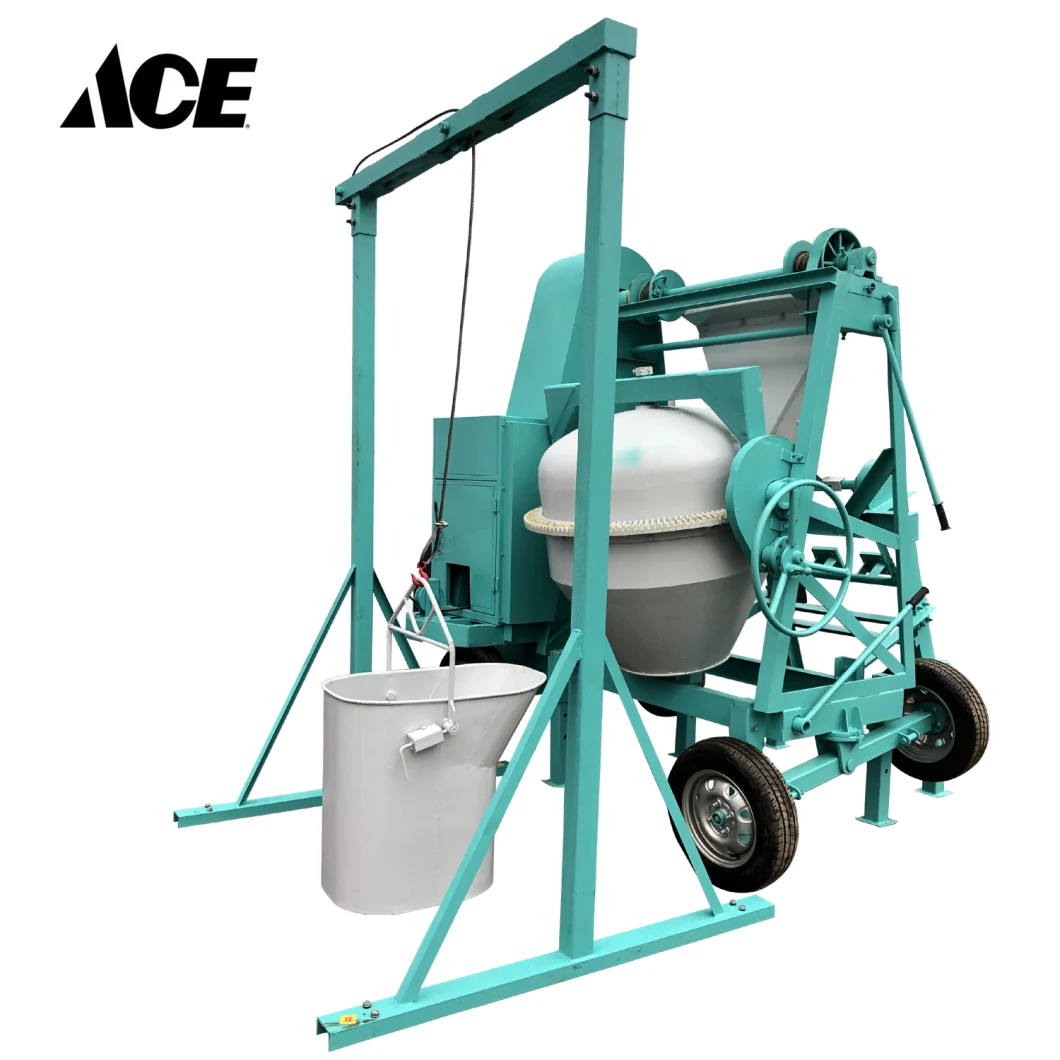 Tdcm500-DHL Total Drum Capacity 500L Concrete Mixer with Lift Hopper/ Cement Mixer