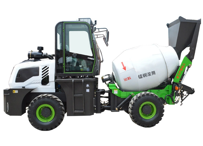 1 Cubic Meter Tilting Drum Concrete Mixer Mobile Automatic Loading Concrete Mixer Pump Machinery for Sale Jdy-10 