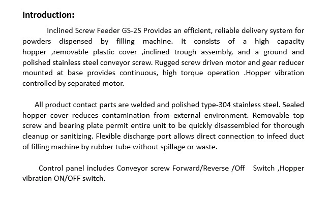 Inclined Screw Conveyor