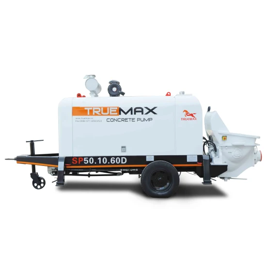 Máquinas de concreto de venda imperdível Truemax Sp50.10.60d Cimento Estacionário Putzmeister Diesel Trailer Bombas de concreto para venda